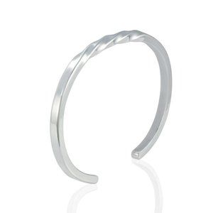 Klaebu SILVER Polished Twist CUFF BRACELET b50010
